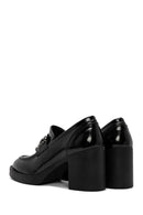 Women's Black High Thick Heel Patent Leather Masculine Loafer | Derimod Women's Black High Thick Heel Patent Leather Masculine Loafer | Derimod