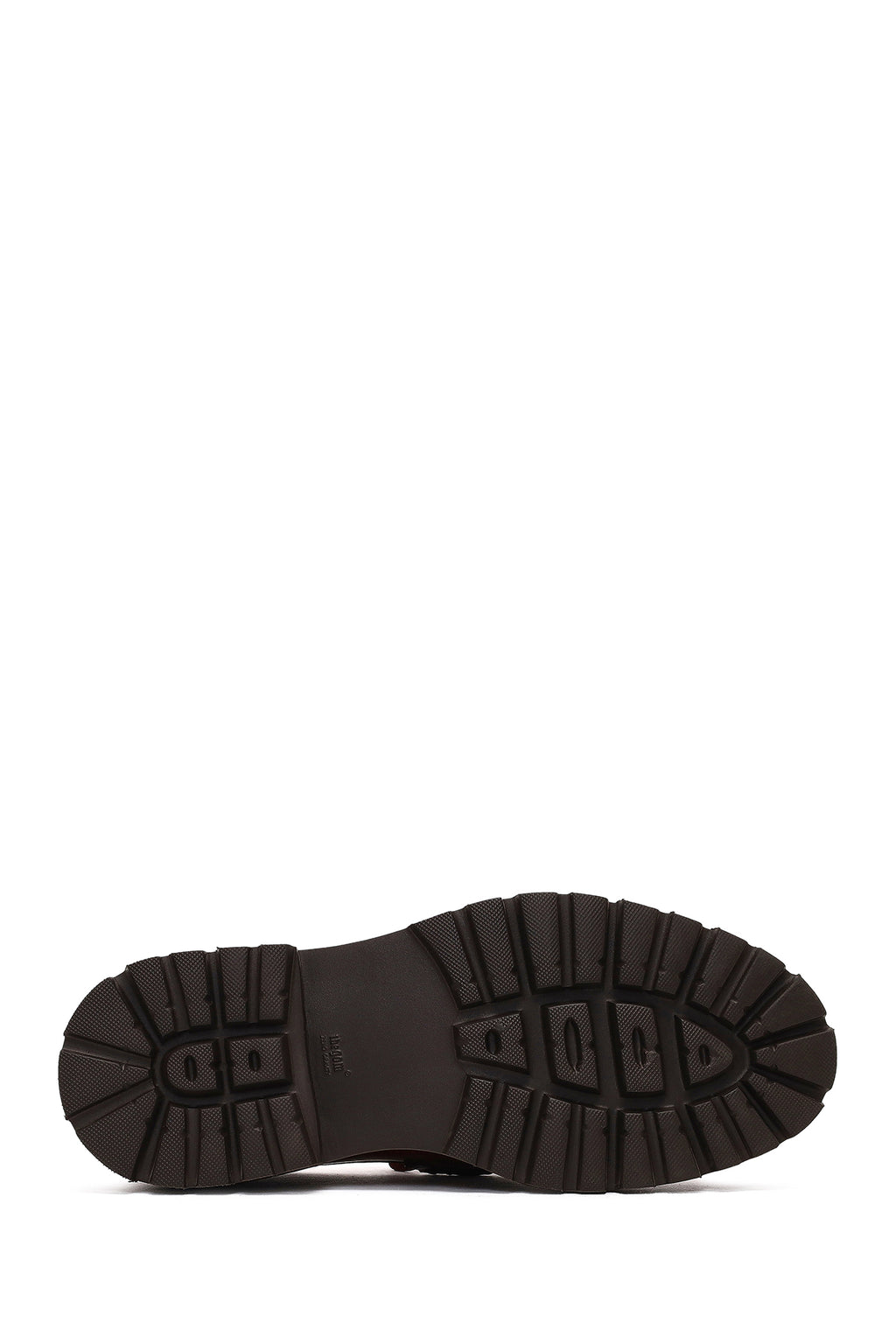 Erkek Kahverengi Tokalı Kalın Tabanlı Deri Loafer