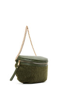 Women's Green Plush Waist Bag | Derimod Women's Green Plush Waist Bag | Derimod