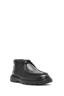Men's Black Lace-Up Leather Casual Boots | Derimod Men's Black Lace-Up Leather Casual Boots | Derimod