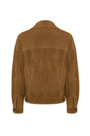 Valenza Women's Camel Suede Leather Jacket | Derimod Valenza Women's Camel Suede Leather Jacket | Derimod