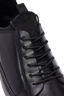 Men's Black Lace-up Leather Sneaker | Derimod Men's Black Lace-up Leather Sneaker | Derimod