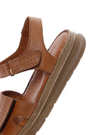 Kadın Taba Deri Comfort Sandalet | Derimod Kadın Taba Deri Comfort Sandalet | Derimod