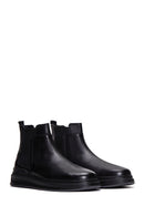 Men's Black Leather Flat Chelsea Boots | Derimod Men's Black Leather Flat Chelsea Boots | Derimod