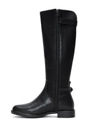 Women's Black Zippered Buckle Boots | Derimod Women's Black Zippered Buckle Boots | Derimod