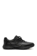 Erkek Siyah Bağcıklı Deri Casual Sneaker | Derimod Erkek Siyah Bağcıklı Deri Casual Sneaker | Derimod