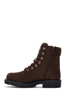 Harley Davidson Men's Dark Brown Nogales Nubuck Leather Boots | Derimod Harley Davidson Men's Dark Brown Nogales Nubuck Leather Boots | Derimod