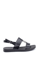 Kadın Yılan Baskılı Casual Sandalet | Derimod Kadın Yılan Baskılı Casual Sandalet | Derimod