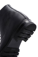 Men's Black Leather Zippered Casual Boots | Derimod Men's Black Leather Zippered Casual Boots | Derimod