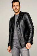 Jeremy Men's Leather Jacket | Derimod Jeremy Men's Leather Jacket | Derimod
