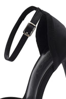 Women's Black Ankle Strap Stone High Thin Heel Shoes | Derimod Women's Black Ankle Strap Stone High Thin Heel Shoes | Derimod