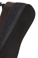 Woman Brown Ankle-Buckle Wedge-Heel Leather Sandal | Derimod Woman Brown Ankle-Buckle Wedge-Heel Leather Sandal | Derimod