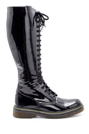 Women's Patent Leather Lace Up Boots | Derimod Women's Patent Leather Lace Up Boots | Derimod