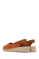 Women's Orange Suede Espadrille Sandals | Derimod Women's Orange Suede Espadrille Sandals | Derimod