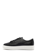 Erkek Siyah Bağcıklı Kalın Tabanlı Deri Sneaker | Derimod Erkek Siyah Bağcıklı Kalın Tabanlı Deri Sneaker | Derimod
