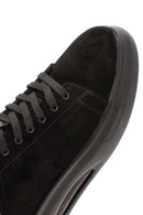 Men's Black Lace-Up Suede Leather Sneaker | Derimod Men's Black Lace-Up Suede Leather Sneaker | Derimod