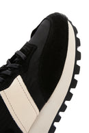 Erkek Siyah Süet Deri Detaylı Sneaker | Derimod Erkek Siyah Süet Deri Detaylı Sneaker | Derimod
