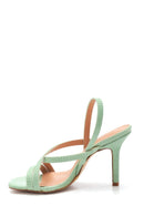 Women's Green Heeled Sandals | Derimod Women's Green Heeled Sandals | Derimod