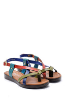 Women's Colorful Leather Sandals | Derimod Women's Colorful Leather Sandals | Derimod