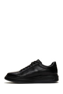 Men's Black Leather Thick Soled Sneaker | Derimod Men's Black Leather Thick Soled Sneaker | Derimod