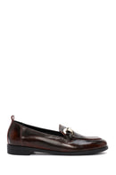 Women's Burgundy Buckle Detailed Leather Masculine Loafer | Derimod Women's Burgundy Buckle Detailed Leather Masculine Loafer | Derimod