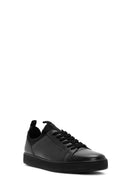 Erkek Siyah Bağcıklı Deri Sneaker | Derimod Erkek Siyah Bağcıklı Deri Sneaker | Derimod