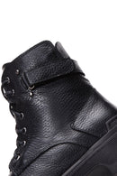 Women's Black Leather Thick Soled Boots | Derimod Women's Black Leather Thick Soled Boots | Derimod