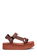 Women's Brown Thick Soled Flat Sandals | Derimod Women's Brown Thick Soled Flat Sandals | Derimod