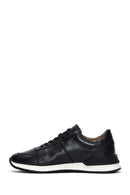 Erkek Siyah Bağcıklı Deri Casual Sneaker | Derimod Erkek Siyah Bağcıklı Deri Casual Sneaker | Derimod