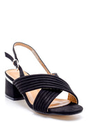 Women's Suede Heeled Sandals | Derimod Women's Suede Heeled Sandals | Derimod