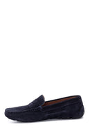 Erkek Lacivert Deri Süet Casual Loafer | Derimod Erkek Lacivert Deri Süet Casual Loafer | Derimod