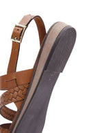 Women's Tan Ankle Strap Leather Bodrum Sandals | Derimod Women's Tan Ankle Strap Leather Bodrum Sandals | Derimod