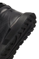 Men's Black Zippered Thick Sole Leather Sports Boot | Derimod Men's Black Zippered Thick Sole Leather Sports Boot | Derimod