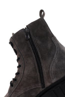Men's Gray Zippered Casual Suede Leather Boots | Derimod Men's Gray Zippered Casual Suede Leather Boots | Derimod