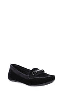 Women's Suede Loafer with Buckle | Derimod Women's Suede Loafer with Buckle | Derimod