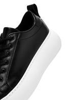 Women's Black Lace-Up Thick Soled Sneaker | Derimod Women's Black Lace-Up Thick Soled Sneaker | Derimod