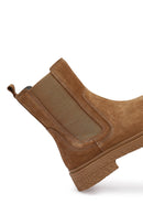 Women's Mink Suede Leather Chelsea Boot | Derimod Women's Mink Suede Leather Chelsea Boot | Derimod