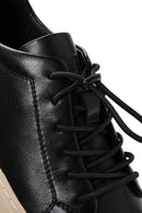 Men's Black Lace-up Leather Sneaker | Derimod Men's Black Lace-up Leather Sneaker | Derimod