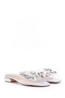 Women's Stoned Transparent Slippers | Derimod Women's Stoned Transparent Slippers | Derimod