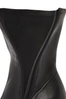 Women's Black Zippered Thin Heeled Leather Boots | Derimod Women's Black Zippered Thin Heeled Leather Boots | Derimod