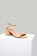 Suede Ankle Strap Women's Leather Heeled Sandals | Derimod Suede Ankle Strap Women's Leather Heeled Sandals | Derimod