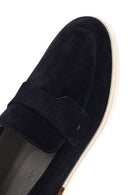 Erkek Lacivert Süet Deri Casual Loafer | Derimod Erkek Lacivert Süet Deri Casual Loafer | Derimod