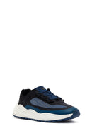ACBC x Derimod Men's Navy Blue Lace-Up Thick-Sole Fabric Sneakers | Derimod ACBC x Derimod Men's Navy Blue Lace-Up Thick-Sole Fabric Sneakers | Derimod