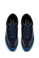 ACBC x Derimod Men's Navy Blue Lace-Up Thick-Sole Fabric Sneakers | Derimod ACBC x Derimod Men's Navy Blue Lace-Up Thick-Sole Fabric Sneakers | Derimod