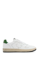 ACBC x DERİMOD Women's White Laced Leather Sneaker | Derimod ACBC x DERİMOD Women's White Laced Leather Sneaker | Derimod