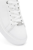 ACBC x Derimod Kadın Beyaz Bağcıklı Leopar Detaylı Sneaker | Derimod ACBC x Derimod Kadın Beyaz Bağcıklı Leopar Detaylı Sneaker | Derimod