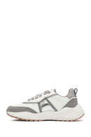 ACBC x DERİMOD Women's Grey Thick-Soled Laced Fabric Sneaker | Derimod ACBC x DERİMOD Women's Grey Thick-Soled Laced Fabric Sneaker | Derimod