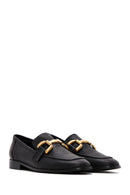 Women's Black Leather Buckle Loafer | Derimod Women's Black Leather Buckle Loafer | Derimod
