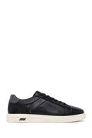 Erkek Siyah Bağcıklı Deri Sneaker | Derimod Erkek Siyah Bağcıklı Deri Sneaker | Derimod