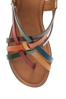 Women's Colorful Leather Sandals | Derimod Women's Colorful Leather Sandals | Derimod